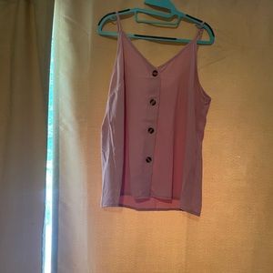 Pink strappy camisole tank top